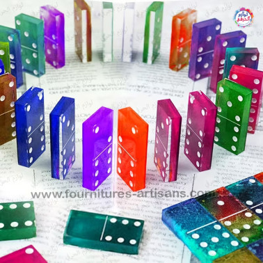 Moule Domino en Silicone – 28 Cavités pour Résine Époxy 🎲