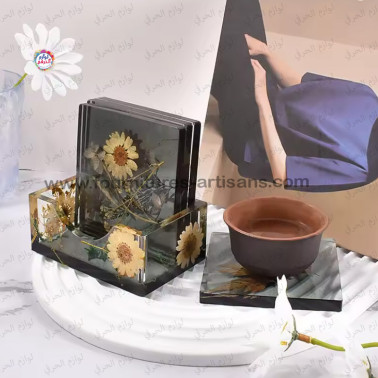 Moules en Silicone Dessous-de-Verre & Support – Résine, Plâtre, Gypse, DIY ✨