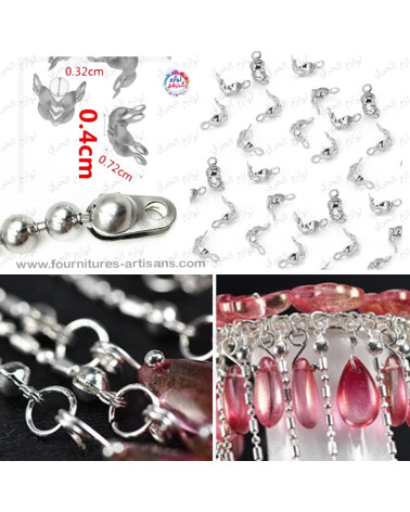 Embouts de Perles en Acier Inoxydable Argent – Lot de 20 pcs - Bijoux DIY💎✨