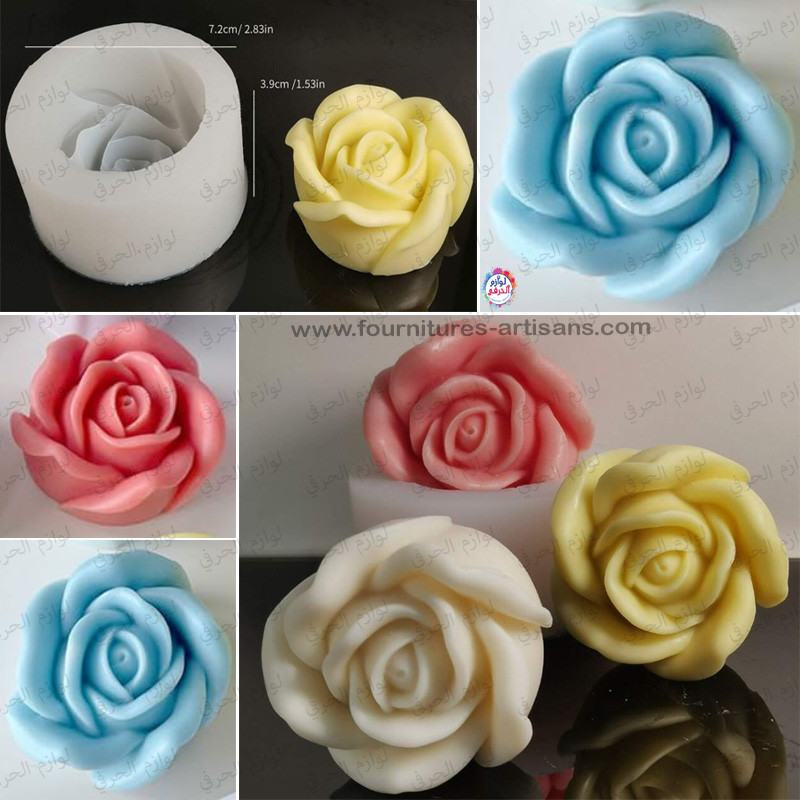 Moule Fleur de Rose Ø7.2cm – Bougie, Diffuseur, Déco & Gâteaux 🌹