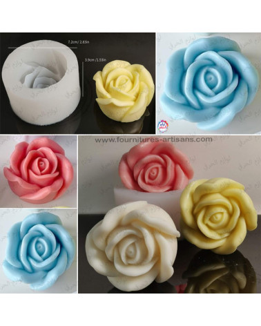 Moule Fleur de Rose Ø7.2cm – Bougie, Diffuseur, Déco & Gâteaux 🌹