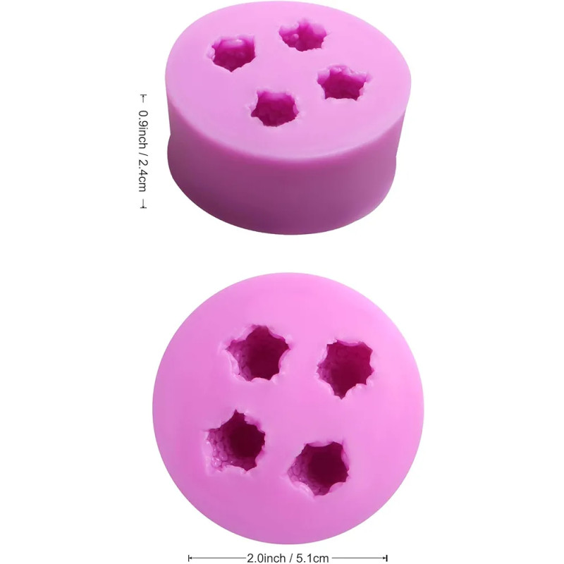 Moule en Forme de Fraises 🍓 – 4 Cavitées - Pour Gâteaux, Desserts, Résine, Bougies et Savon