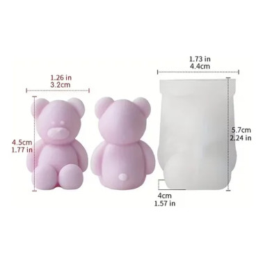 Moule Ours Assis (Ø 4.4cm _ H 5.7cm) 🐻– Création Artisanale & Décorative