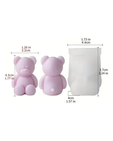 Moule Ours Assis (Ø 4.4cm _ H 5.7cm) 🐻– Création Artisanale & Décorative