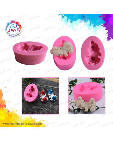 Moule en silicone bébé endormi  6cmx3.3cm 👶