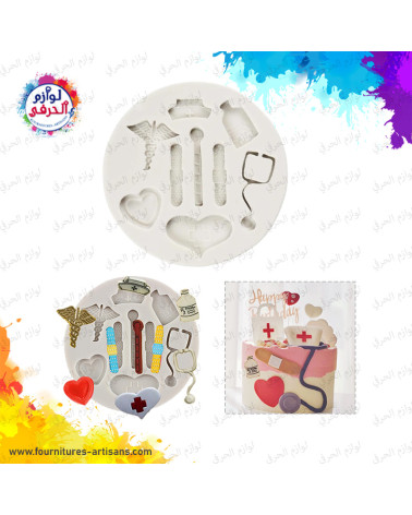 Moule silicone outils médecin 🩺 6,5cmx6,5cm