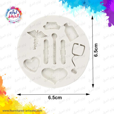 Moule silicone outils médecin 🩺 6,5cmx6,5cm