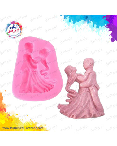 Moule Silicone Couple Mariage 👰‍♀️🤵‍♂️ 6cmx4.3cm