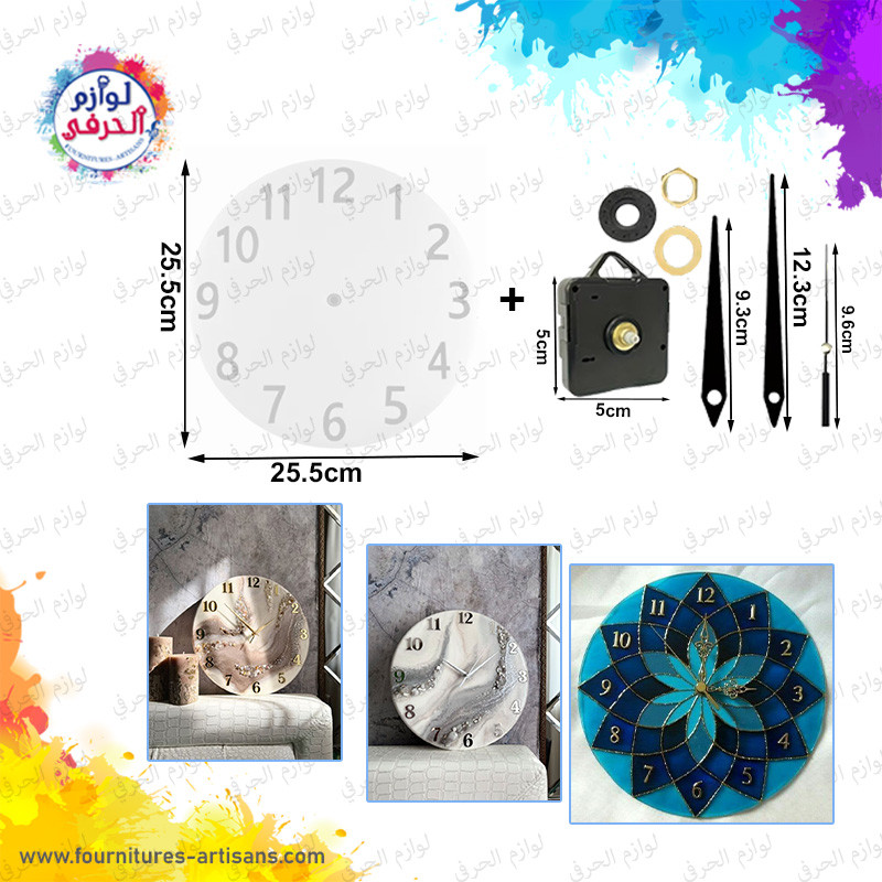 Moule silicone horloge chiffres normal ​🕰️ 25.5cmx25.5cm