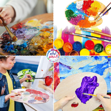 Palette bois peinture artiste 🎨40cmx30cm