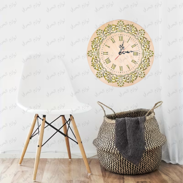 Pochoir horloge murale rond 30cm