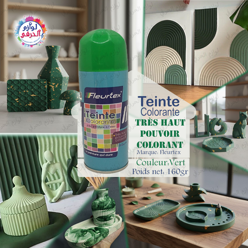 Teinte Colorante concentré à l'eau couleur verte_160g