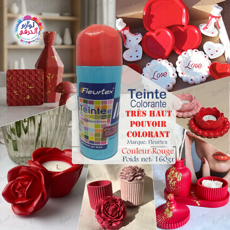 Fleurtex_Teinte Colorante concentré à l'eau couleur Rouge_160g