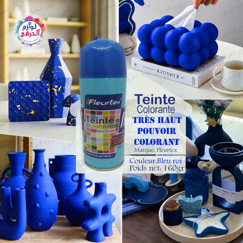 Fleurtex_Teinte Colorante concentré à l'eau couleur Bleu roi_160g