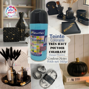 Fleurtex_Teinte Colorante concentré à l'eau couleur Noire_160g