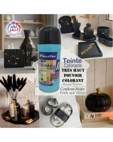 Fleurtex_Teinte Colorante concentré à l'eau couleur Noire_160g