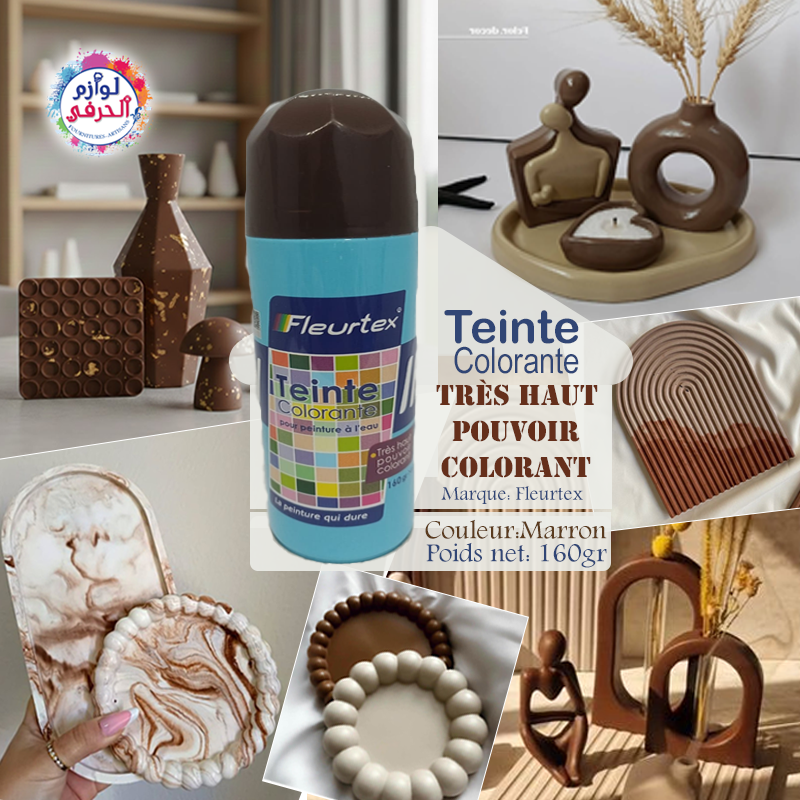 Fleurtex_Teinte Colorante concentré à l'eau couleur Marron_160g