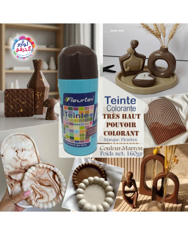 Fleurtex_Teinte Colorante concentré à l'eau couleur Marron_160g