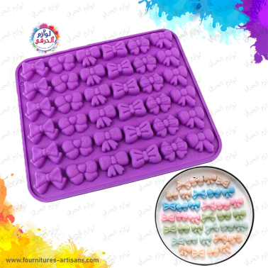 Moule Silicone Bonbons 🍬36 Cavités – Motif Nœud Papillon