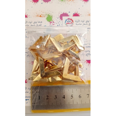 COIN livre doré GM forme carré 90° arrêt 2.3cm 30Pcs
