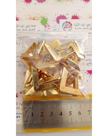 COIN livre doré GM forme carré 90° arrêt 2.3cm 30Pcs