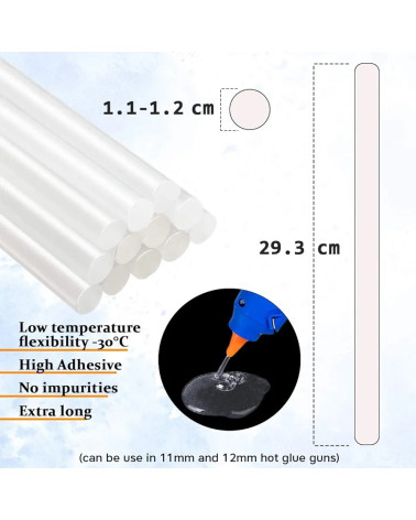 Charge pistolet achau-colle achau cristal GM transparente 1 pieces