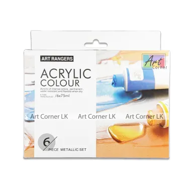 Art rangers acrylic colour 6 pièces*75ml metallic set.AMA