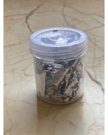 Perle acrylique argent brillant.10mm.500gr