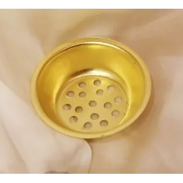 1 pièce tamis métallique doré 4.6cm porte charbon
