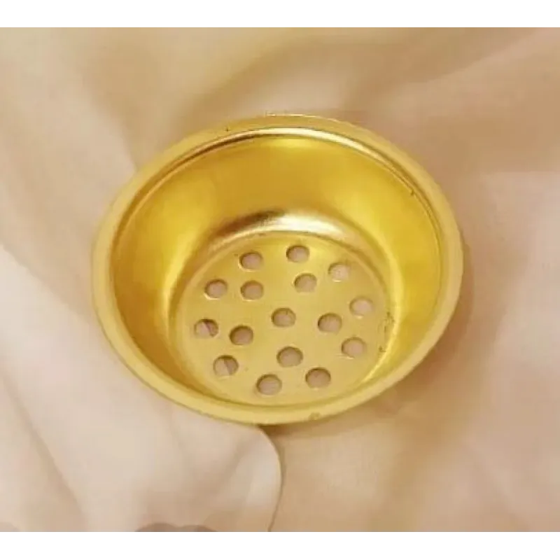 1 pièce tamis métallique doré 4.6cm porte charbon