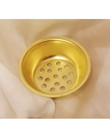 1 pièce tamis métallique doré 4.6cm porte charbon