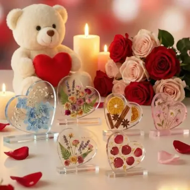 Moule Cadre Photo Cœur 4 en 1 ❤️ – Support Photo & Décoration en Résine