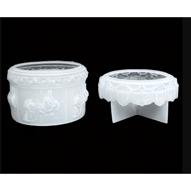 Moules en Silicone Pots Carrousel avec Couvercles – Résine Époxy DIY | Boîtes Bijoux & Bonbons 🍬✨