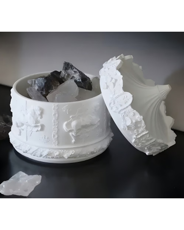 Moules en Silicone Pots Carrousel avec Couvercles – Résine Époxy DIY | Boîtes Bijoux & Bonbons 🍬✨