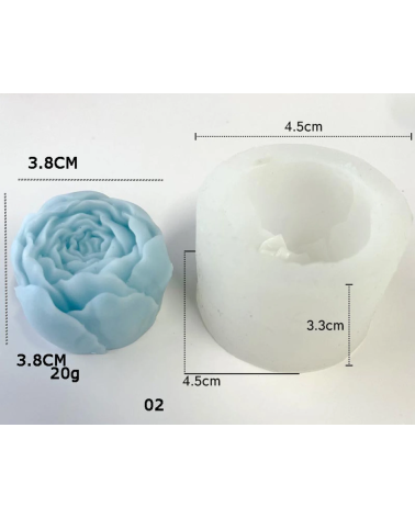 Moule en Silicone Rose avec Bourgeon fermé – Bougie, Savon, Gâteau & DIY (Ø 4.5 cm · H 3.3 cm) 🌹✨