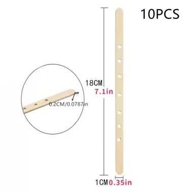 10pcs supports en bois meche  de bougie 7 trous -dispositif de centrage