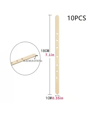 10pcs supports en bois meche  de bougie 7 trous -dispositif de centrage