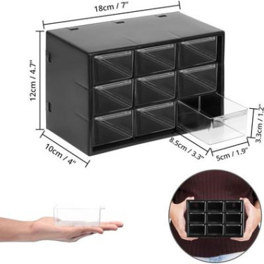 Organisateur de Bureau 9 Tiroirs – Rangement Compact Éco-Responsable ♻️🗂️