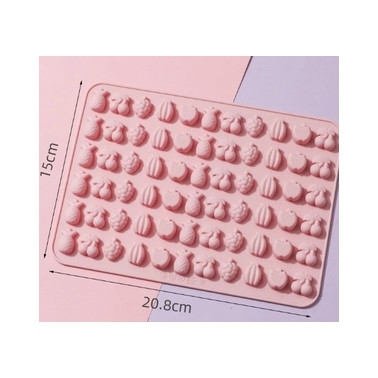 Moule en Silicone 66 Cavités Fruits – Mini Moule à Bonbons & Pâte de Fruits 🍓
