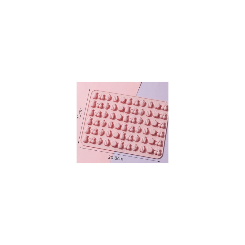 Moule en Silicone 66 Cavités Fruits – Mini Moule à Bonbons & Pâte de Fruits 🍓