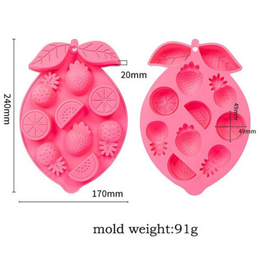 Moule en Silicone Fruits Litchi – 11 Cavités pour Gâteaux, Chocolat & Glaçons 🍓