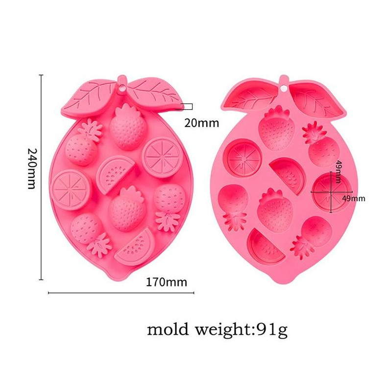 Moule en Silicone Fruits Litchi – 11 Cavités pour Gâteaux, Chocolat & Glaçons 🍓