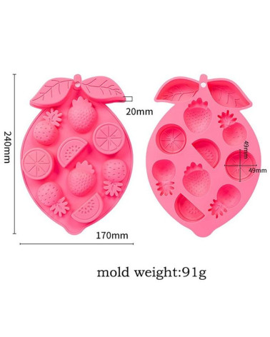 Moule en Silicone Fruits Litchi – 11 Cavités pour Gâteaux, Chocolat & Glaçons 🍓