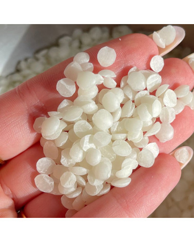 GM 1KG Cire d’abeille blanche 100% Naturel en pastilles, cosmétique, bougie, savon DIY GM