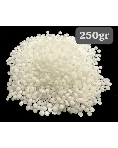 GM 250gr Cire d’abeille blanche 100% Naturel en pastilles, cosmétique, bougie, savon DIY GM