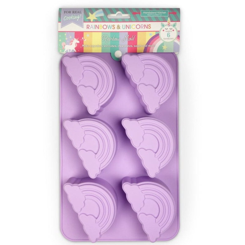 🌈 Moule en Silicone Arc-en-Ciel & Nuage – 27.5 × 16.5 × 3.3 cm