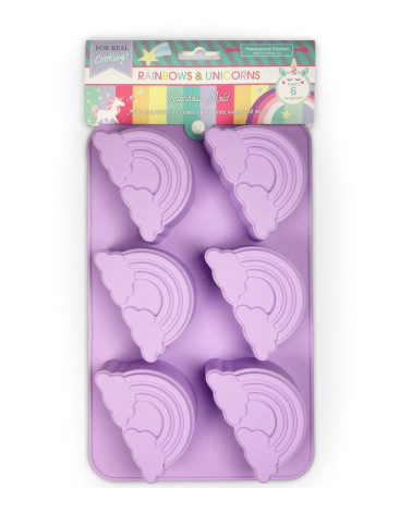🌈 Moule en Silicone Arc-en-Ciel & Nuage – 27.5 × 16.5 × 3.3 cm