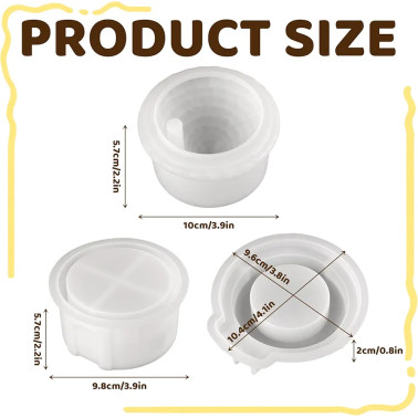 Moule en Silicone Maison Bougeoir 3D – Résine, Plâtre & Bougie🏠