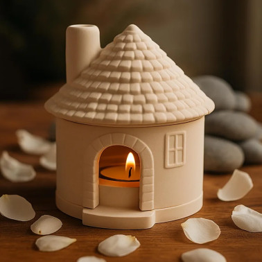 Moule en Silicone Maison Bougeoir 3D – Résine, Plâtre & Bougie🏠