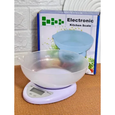 Balance de Cuisine Numérique Exquisit avec Bol LCD –Max 5kg- Haute Précision 1 g ⚖️